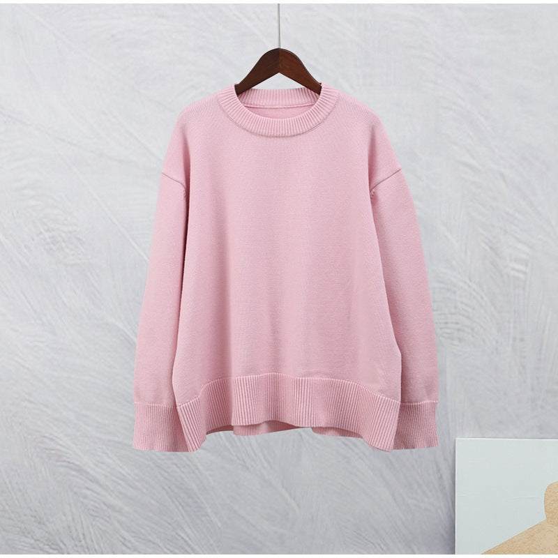 Sweet Crew Neck Pullover Sweater