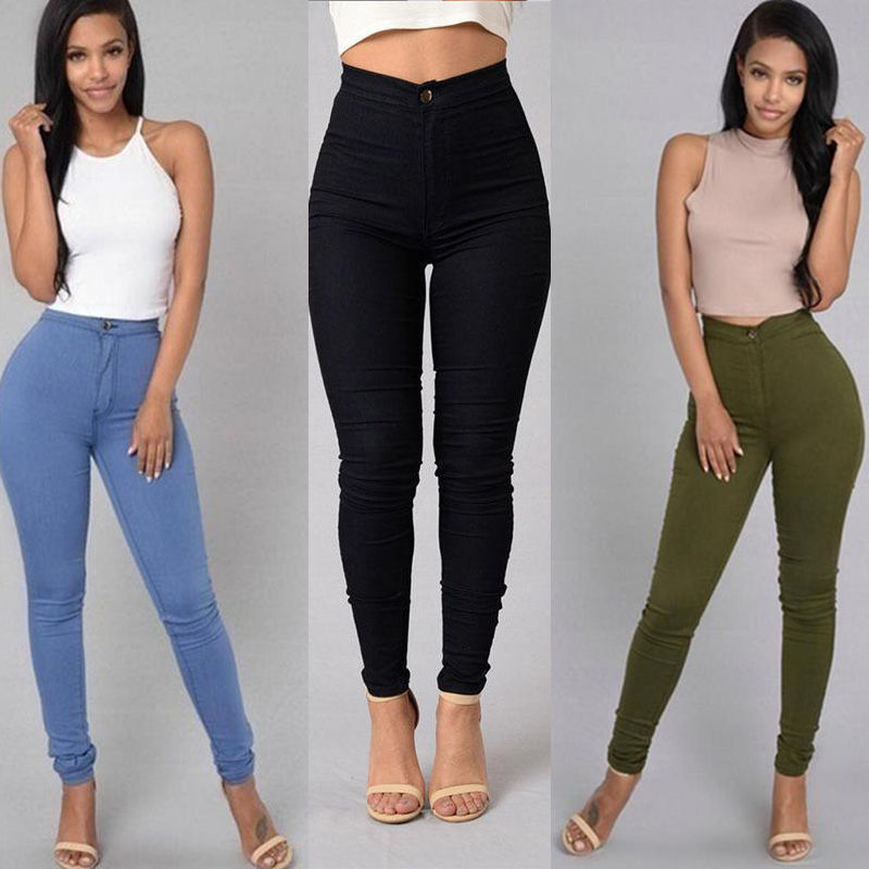 Casual Pants High Waist Stretch Trouser