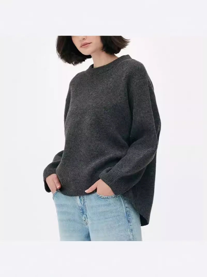 Sweet Crew Neck Pullover Sweater