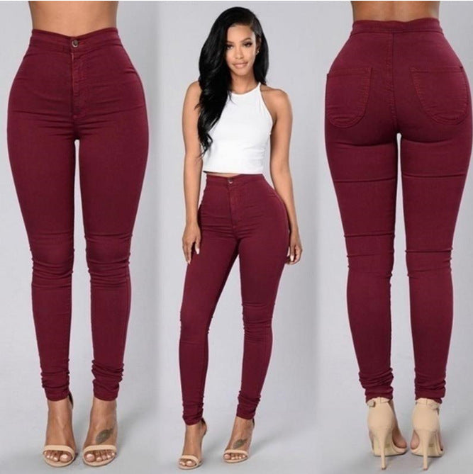 Casual Pants High Waist Stretch Trouser
