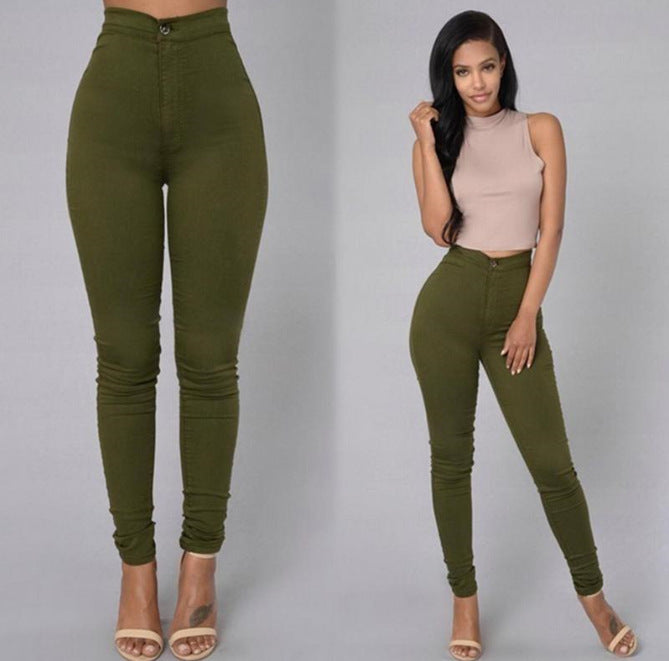 Casual Pants High Waist Stretch Trouser
