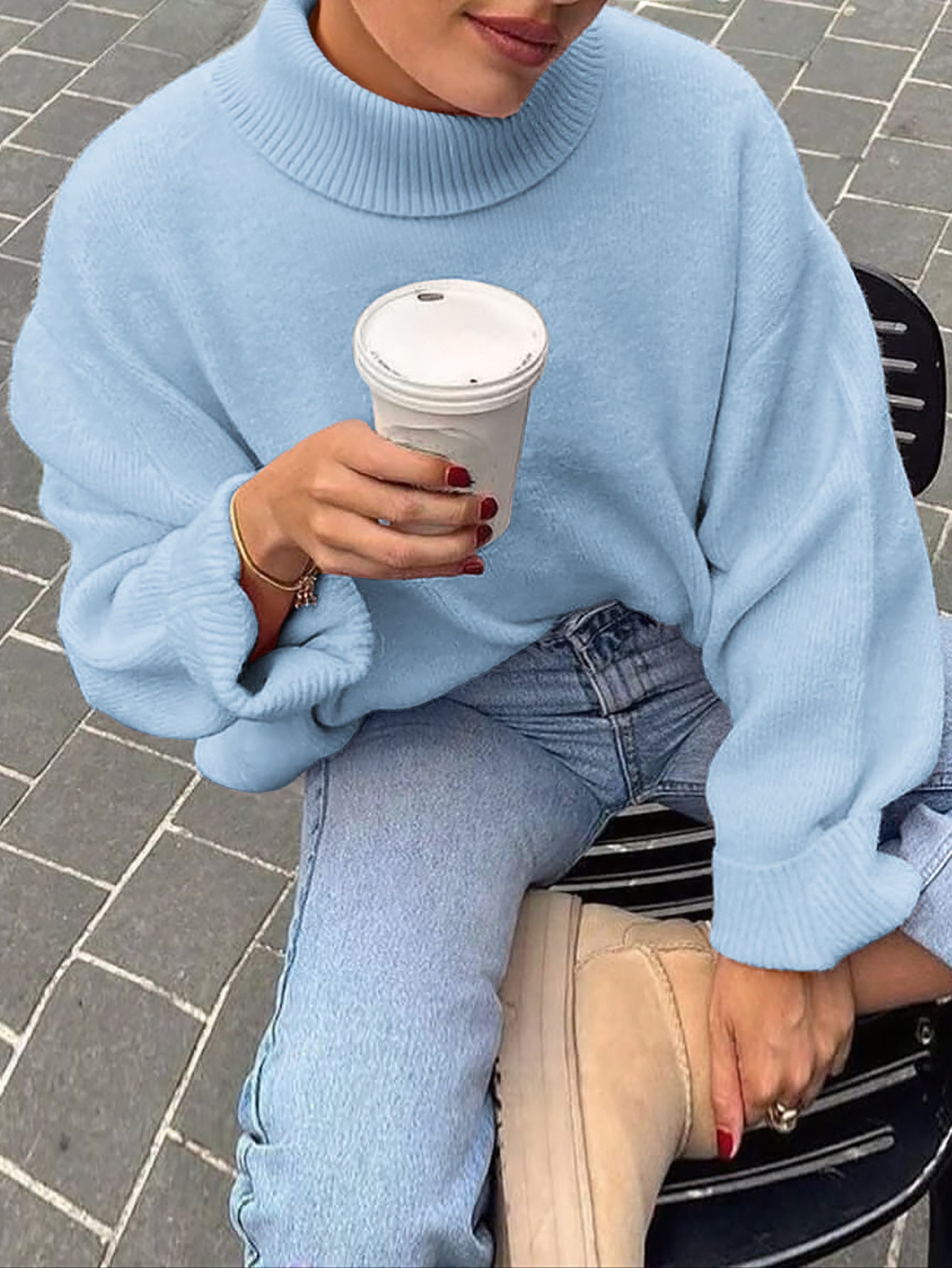 Sweet Crew Neck Pullover Sweater